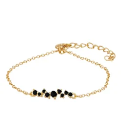 Pulsera Marie Black Plata Dorada