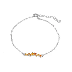 Pulsera Marie Naranja Plata