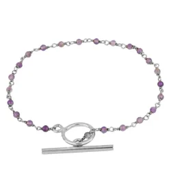 Pulsera Milos Lila Plata