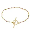 Pulsera Milos Turmalina Plata Dorada