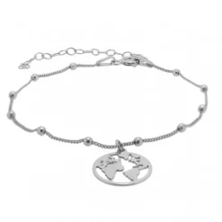 Pulsera Mundo Bolas Plata