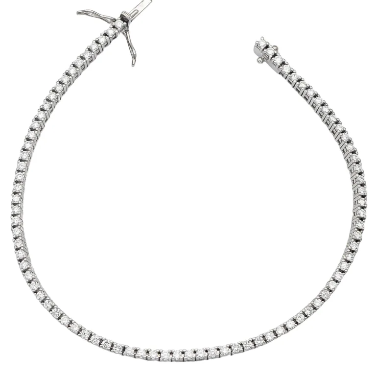 Pulsera Riviere Diamantes G-SI Oro Blanco 18K