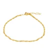 Pulsera Singapur Plata Dorada