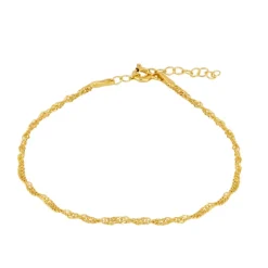 Pulsera Singapur Plata Dorada