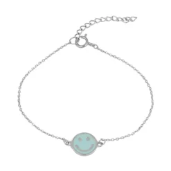 Pulsera Smiley Turquesa Plata