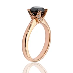Soliario Cassia Diamante Black 1,34ct Oro Rosa 18K
