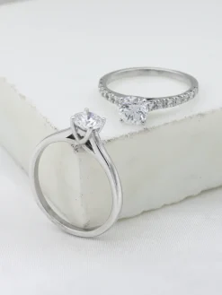 Soliario Venecia Diamante 0,55ct E-SI IGI Oro Blanco 18K