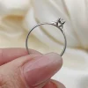 Solitario Amour Diamante 0,17ct D-VVS2 IGI Oro Blanco 18K