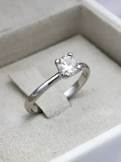 Solitario Brisa Diamante 0,50ct G-VS Oro Blanco 18K