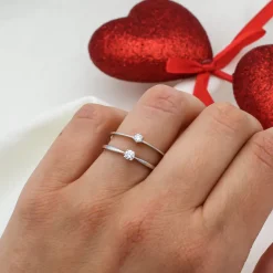 Solitario Corina Diamante 0,05ct Oro Blanco 18K