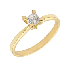 Solitario Luar 4mm Oro 18K