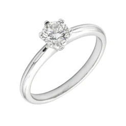 Solitario Lyra Diamante 0,50ct G-VS Oro Blanco 18K