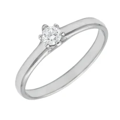 Solitario Mae Diamante 0,16ct E-VS1 Oro Blanco 18K