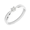 Solitario River Diamante 0,10ct Oro Blanco 18K
