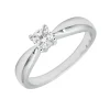 Solitario River Diamante 0,26ct D-VS1 HRD Oro Blanco 18K