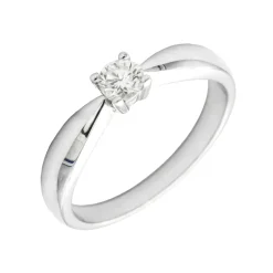 Solitario River Diamante 0,20ct Oro Blanco 18K