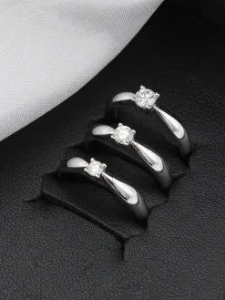 Solitario River Diamante 0,20ct Oro Blanco 18K