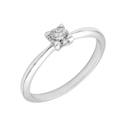 Solitario Soleste Diamante G-VS Oro Blanco 18K