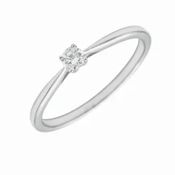 Solitario Vera Diamante 0,10ct Oro Blanco 18K