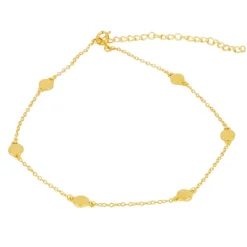 Tobillera Chapitas Plata Dorada