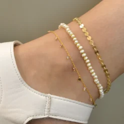 Tobillera Coins Plata