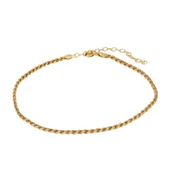 Tobillera Cordón Plata Dorada