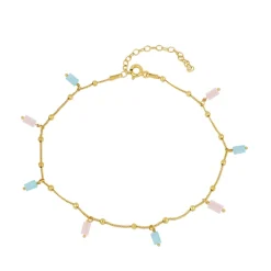 Tobillera Fara Plata Dorada