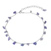 Tobillera Mara Tanzanita Plata