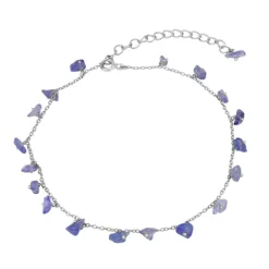 Tobillera Mara Tanzanita Plata