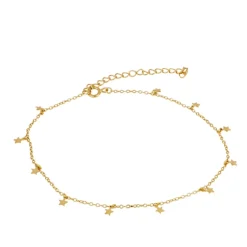 Tobillera Mini Stars Plata Dorada