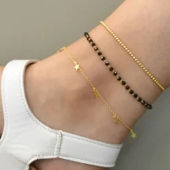 Tobillera Mini Stars Plata