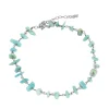 Tobillera Myra Amazonita Plata