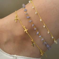 Tobillera Myra Tanzanita Plata