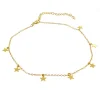 Tobillera Stars Plata Dorada